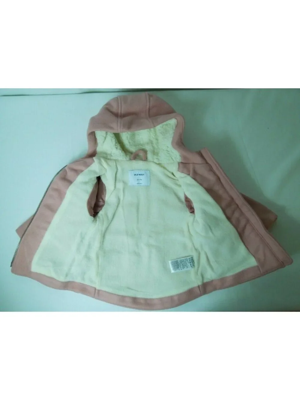 Old Navy Toddler Girl Soft-Brushed Hooded Coat Antique Pink Size 12-18M- NWT